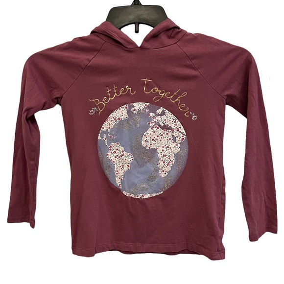 Carter's Other - Carter’s Better Together Hooded Purple Long Sleeve Shirt Floral With Earth 12